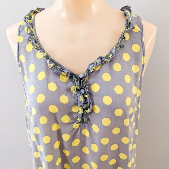 Cato Polka Dot Ruffle Sleeveless Top - Picture 5 of 8